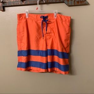 Southern Tide Skip Jack orange and blue Bathing Suit trunks size M